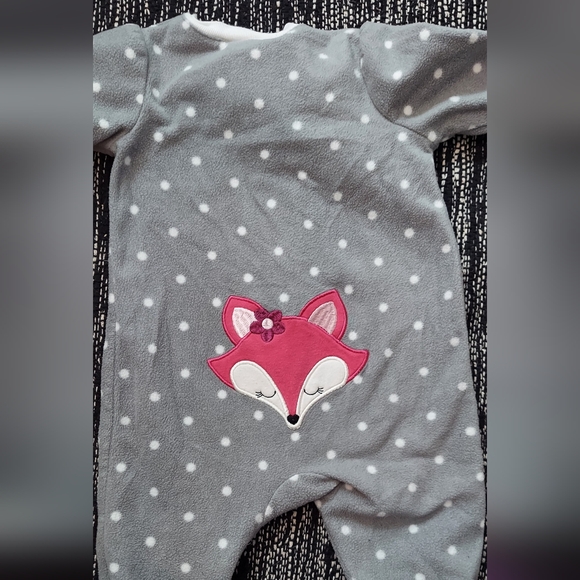Fleece footies with fox - Picture 2 of 5